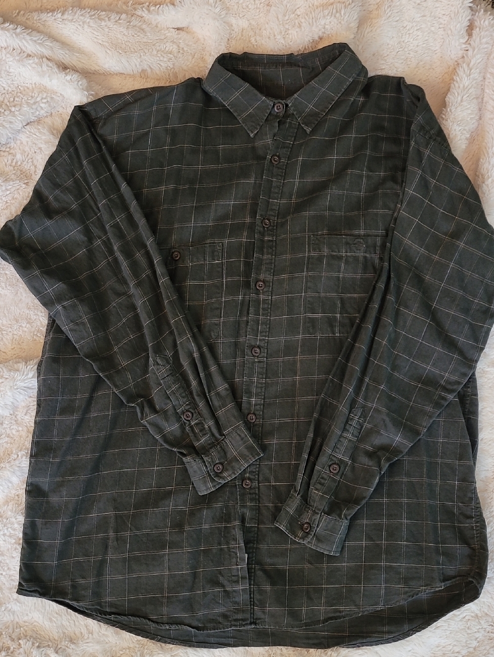 Patagonia Dark Green Plaid Button-Down Shirt